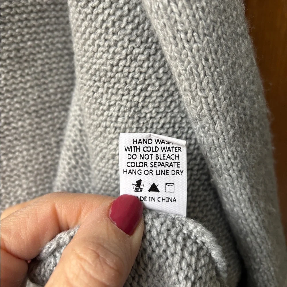 Dreamers Knit Open Front Cardigan Gray with White Stars Size X-Small - Picture 5 of 8